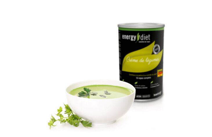 Sopa de vegetales de dietas de energía
