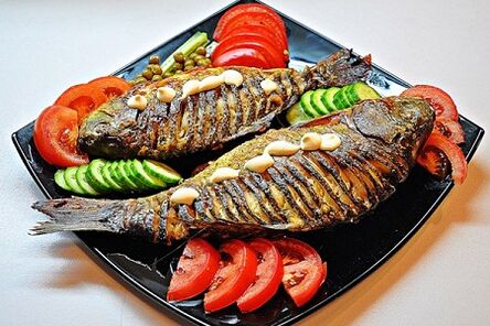 Pescado al horno con verduras