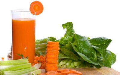 jugo de zanahoria y verduras para la gastritis